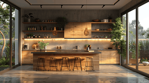 Modern Style Kitchen Zoom Background