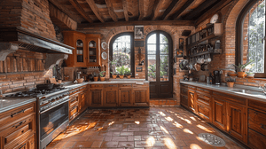 Italian Style Kitchen Zoom Background