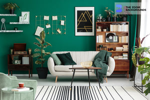 Interior Of Botanical Living Room With Modern Design Zoom Background