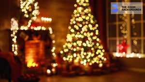 Blurred Christmas Interior Zoom Background