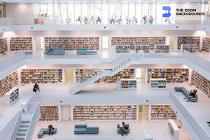 Modern Interior Of Stuttgart City Library Zoom Background