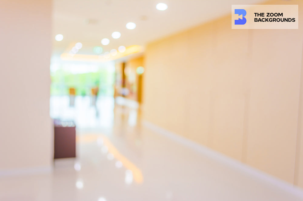 Hospital Office Blurred With Table and Chairs Zoom Background