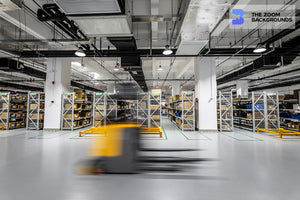 Modern Chinese Warehouse Automation Zoom Background