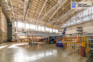 Aeroflot Passenger Planes at Moscow Airport Zoom Background