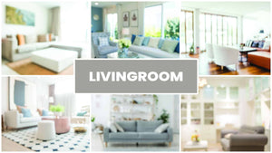 Blurred Living Room Zoom Backgrounds Bundle (10 images) + FREE e-book