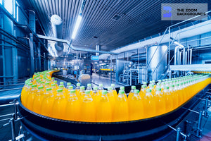 Beverage Factory Interior & Modern Equipments Zoom Background