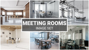 Meeting Room Zoom Backgrounds Set (32 images) + FREE e-book