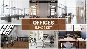 Offices Zoom Backgrounds Set (68 images) + FREE e-book