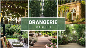 Orangerie Zoom Backgrounds Set (7 images) + FREE e-book