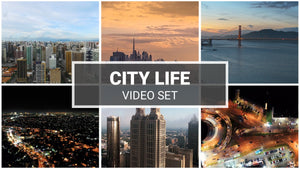 City Life Zoom Backgrounds Video Set (12 videos) + FREE e-book