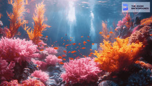 Colorful Coral Reef Zoom Background