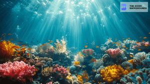 Dim Underwater Zoom Background