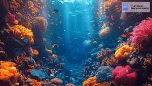 Colorful Marine Life Zoom Background