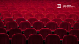 Empty Red Cinema Chairs Zoom Backgrounds