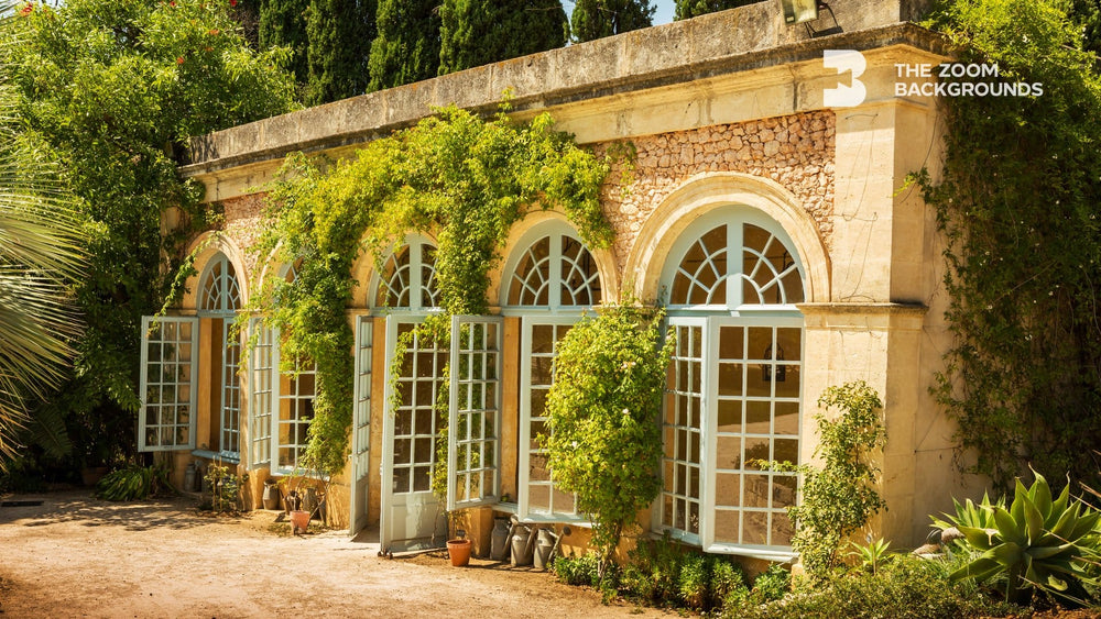 Garden Building Zoom Backgrounds