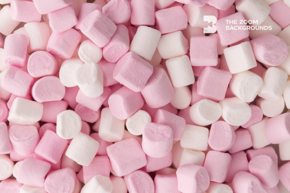 Pink Marshmallows Zoom Backgrounds