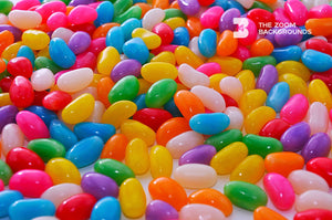 Multiple Colorful Jelly Bean Candies Zoom Backgrounds