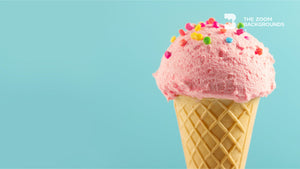 Pink Ice Creams In The Cone Zoom Backgrounds