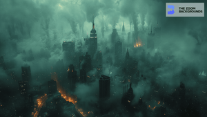 Gotham City with Smokes Zoom Background