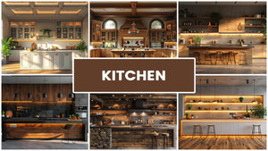 Kitchen Zoom Backgrounds Bundle (15 images) + FREE e-book