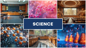 Science Zoom Backgrounds Bundle (20 images) + FREE e-book